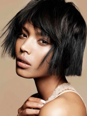 Liebliche Gerade Kunsthaar Kappenlos Perücke