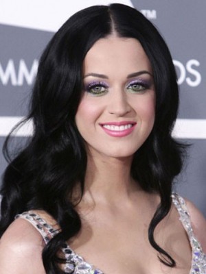 Katy Perry Lange Wellige Synthetische Perücke