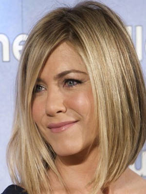 Gerade Vollspitze Mittler Populär Echthaar Perücke