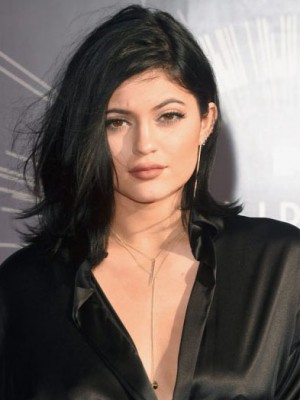 Kylie Jenner Zauberhaft Gerade Echthaar Spitzefront Perücke