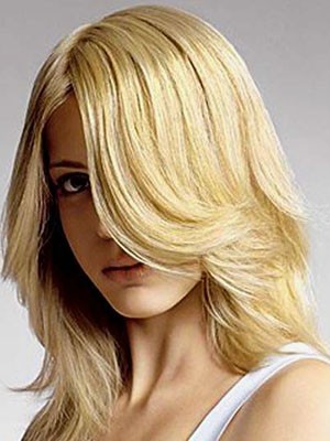 Prima Gerade Kappenlos Braziliänische Remy Echthaar Perücke