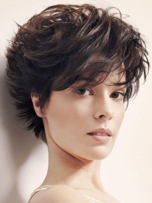 Verführerisch Echthaar Wellig Spitzefront Perücke