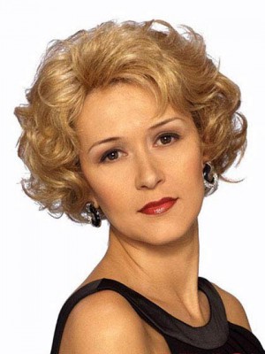 Preiswert Echthaar Wellig Spitzefront Perücke