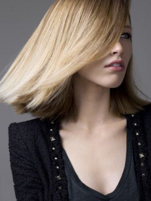 Wunderschön Gerade Spitzefront Echthaar Perücke