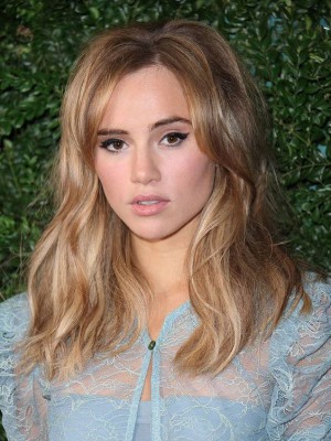 Herrlich Wellig Spitzefront Echthaar Perücke