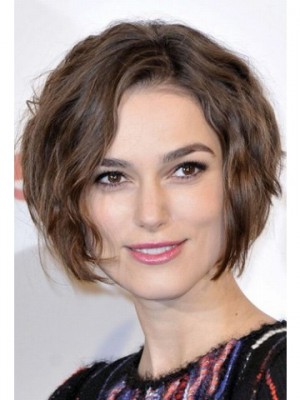 Keira Knightley Kurz Wellig Echthaar Spitzefront Perücke