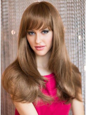 Gerade Kappenlose Moderne Perücke