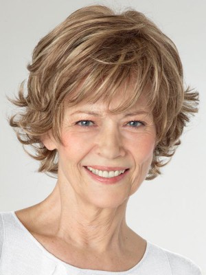 Wellige Angenehm Spitzefront Remy Echthaar Perücken