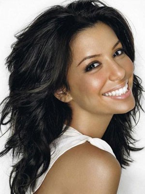 Populär Lange Wellige Echthaar Spitzefront Perücke