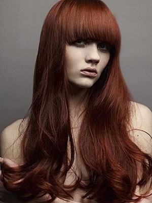 Natürlich Kappenlose Echthaar Wellige Perücke