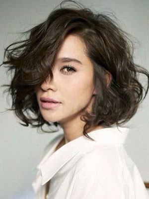 Gute Wellig Kappenlose Echthaar Perücke