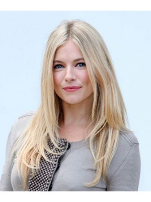 Mit Höher Qualität Gerade Spitzefront Echthaar Perücke