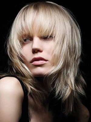 Verführerische Gerade Kappenlos Mittlere Echthaar Perücke