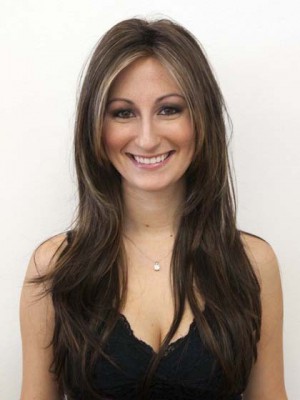 Lange Relaxed Look Echthaar Perücken