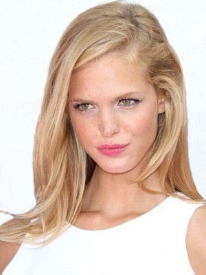 Blendende Echthaar Spitzefront Perücke