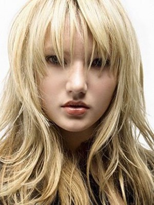 Schimmernde Gerade Kappenlos Echthaar Perücke