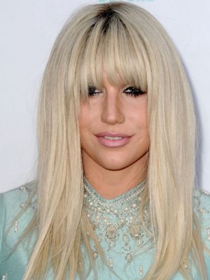 Dauerhafte Lang Gerade Kappenlos Echthaar Perücke