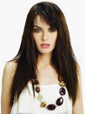 Populärste Gerade Kappenlos Braziliänische Remy Echthaar Perücke