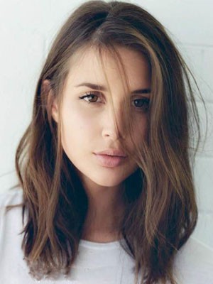 Natürliche Spitzefront Echthaar Gerade Perücke