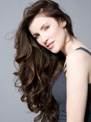 Eindruckvolle Lang Spitzefront Wellig Synthetisch Perücke