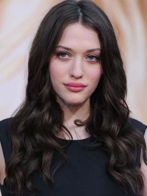 Elegant Lang Wellig Echthaar Spitzefront Perücke