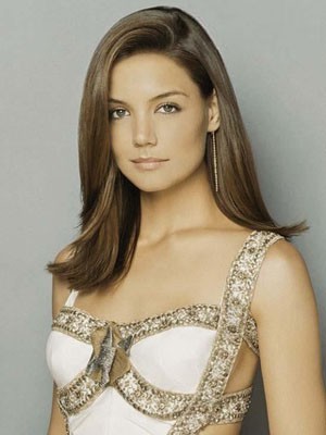 Modische Echthaar Gerade Spitzefront Perücke