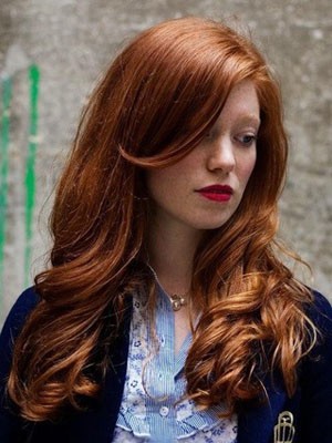 Gute Echthaar Wellig Spitzefront Perücke