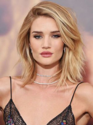 Bleudende Echthaar Gerade Spitzefront Perücke