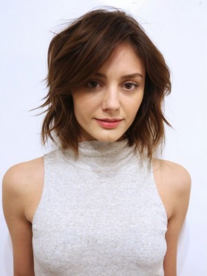 Preiswert Wellig Echthaar Vollspitze Perücke