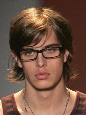 Kurz Spitzefront Mono Top Echt Perücke