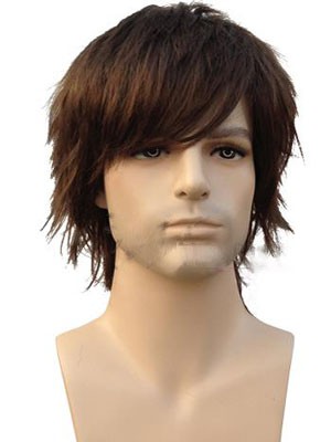 Attraktive Gerade Kappenlos Echthaar Perücke