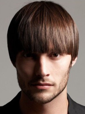 Schmeichelhafte Gerade Kunsthaar Kappenlos Perücke