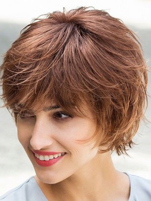 Cute Gerade Kappenlos Kunsthaar Perücke