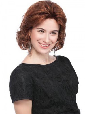 Modern Wellig Spitzefront Kunsthaar Perücke