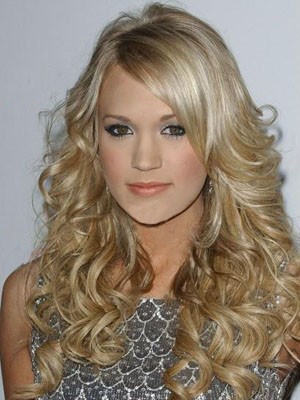 Glatte Lang Kappenlos Wellig Synthetisch Perücke