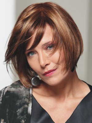 Scharmante Grade Kappenlos Kunsthaar Perücke