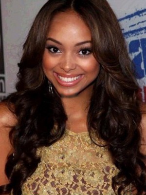 Lange Wellige U Typ Remy Echthaar Perücke