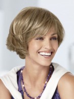 Handgebundene Top Wunderschöne Bob Stil Synthetisch Perücke