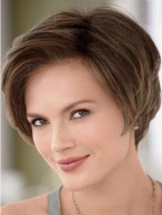 Spitzefront Mit Mono Top Bob Stil Echthaar Perücke
